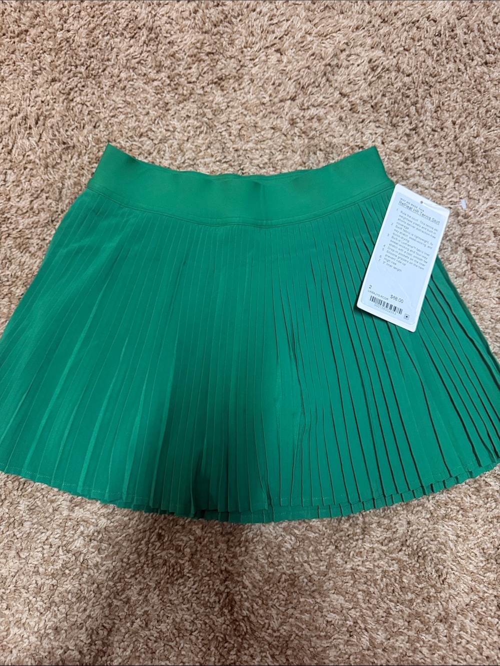 Green Pleated Mini Skirt - Lululemon